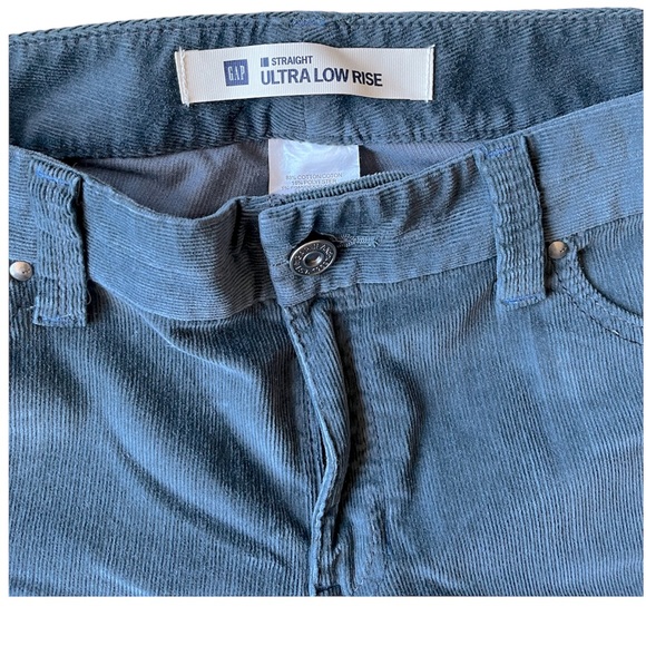 Gap Vintage Straight Ultra Low Rise Cords Teal Blue - Picture 5 of 12